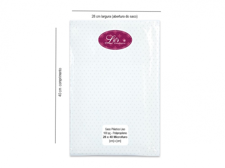 SACO MICROFURO 28X40 - 100 PÇ