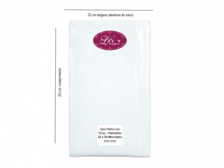 SACO MICROFURO 32X50 - 100 PÇ