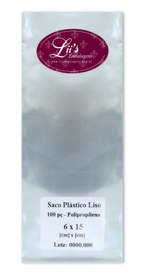 SACO LISO PP 6X15 - 100 PÇ