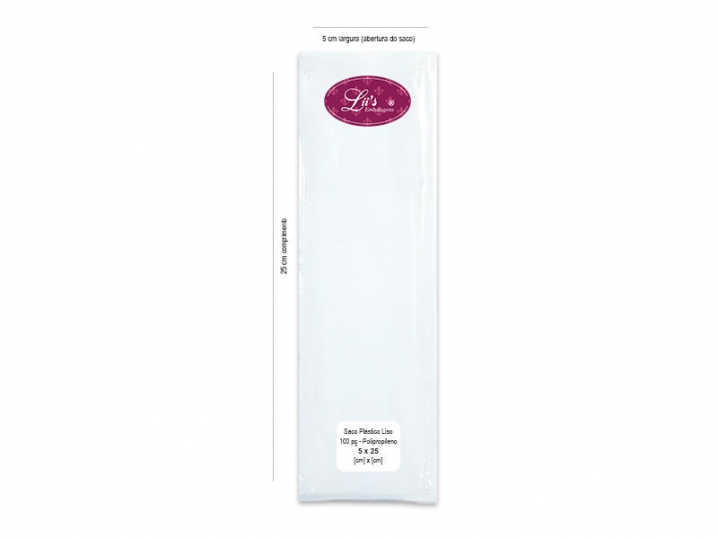 SACO LISO PP 5X25 - 100 PÇ
