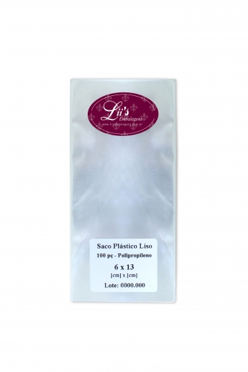 SACO LISO PP 6X13 - 100 PÇ